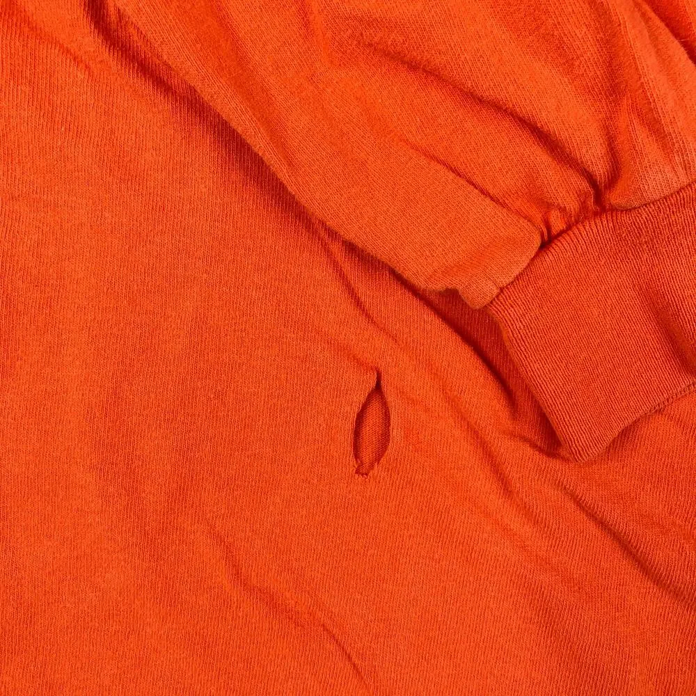 Anvil T-Shirt‎ Men's Size M Orange Falcon Football Long Sleeve Graphic Tee
